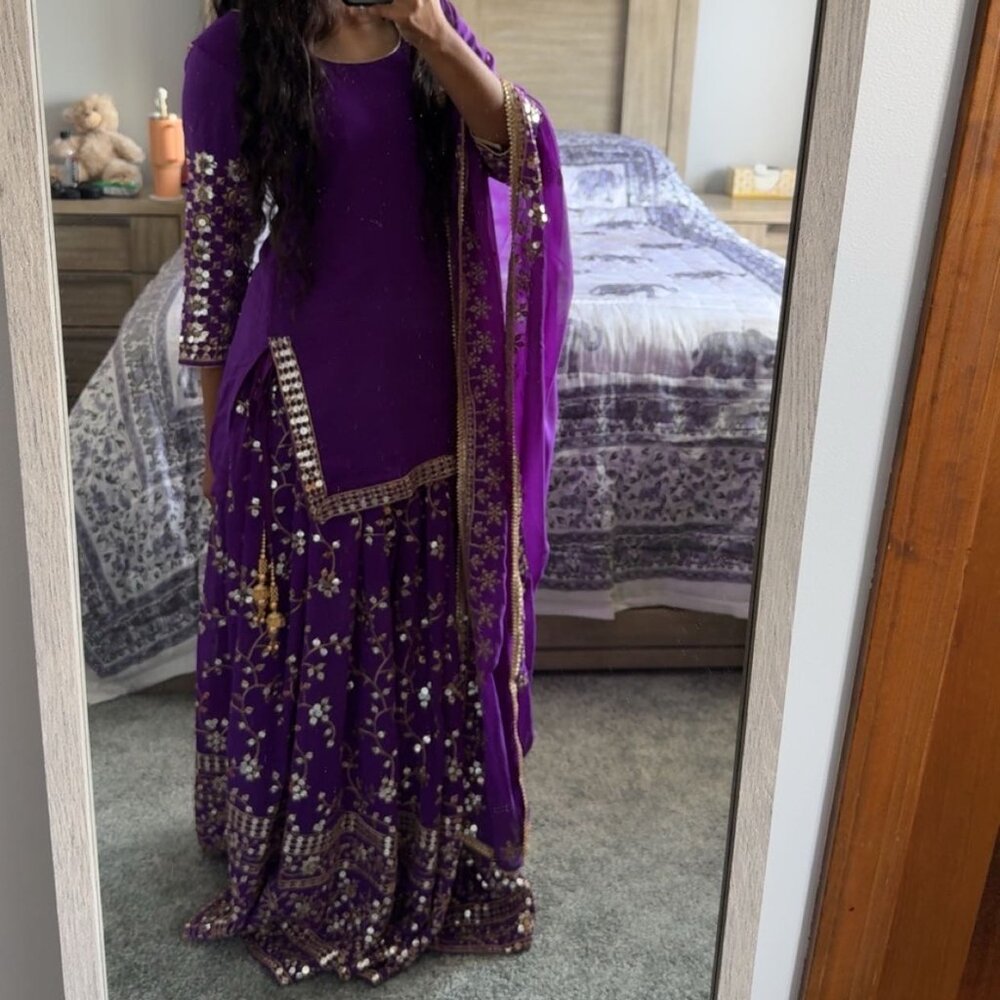 Purple Lengha Choli
